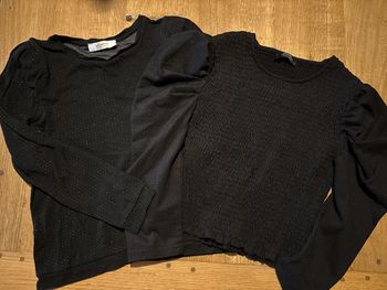 Lot 2 petits haut noir de soirée manche bouffante