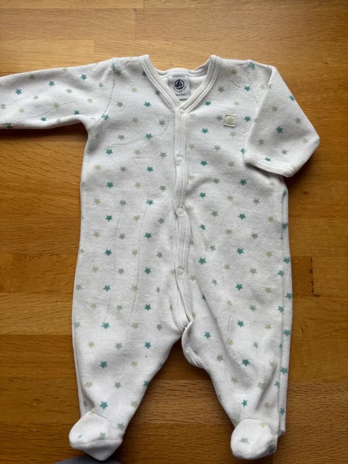 Pyjama velours petit bateau naissance garçon