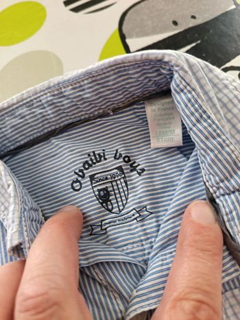 Chemise Obaïbi taille 18 mois