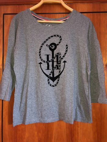 T-shirt gris 38 Tommy Hilfiger Gigi Hadid