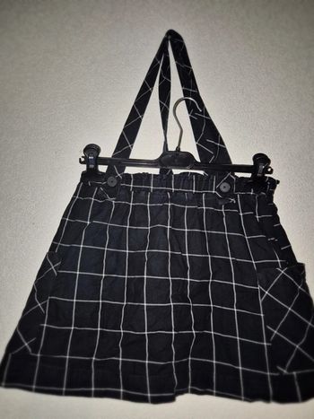 Jupe salopette Zara  noire  à  carreaux