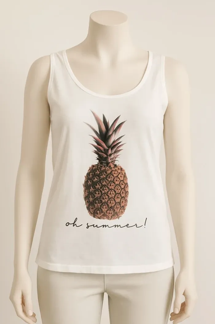 Débardeur blanc Gémo – taille M.