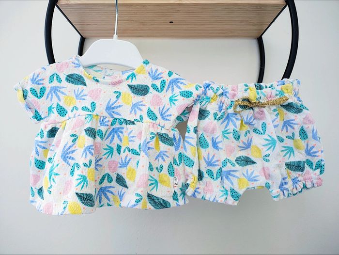 1 mois bébé fille ensemble été tape a l'oeil teeshirt et short