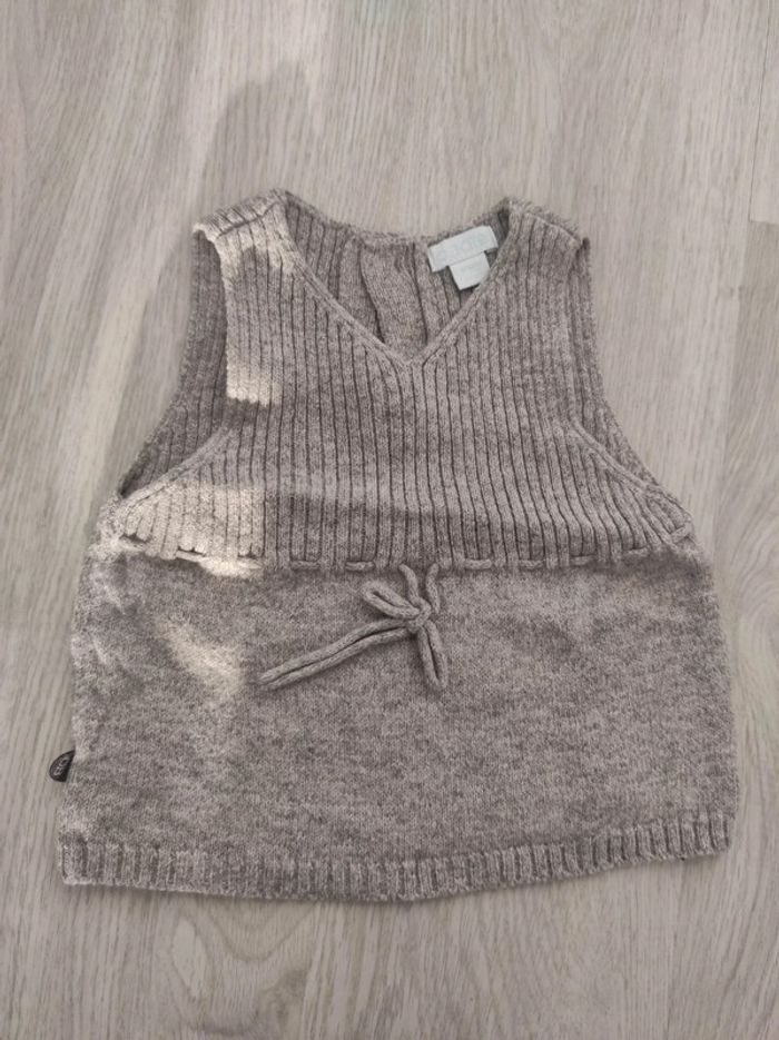 Pull sans manche fille 12 mois