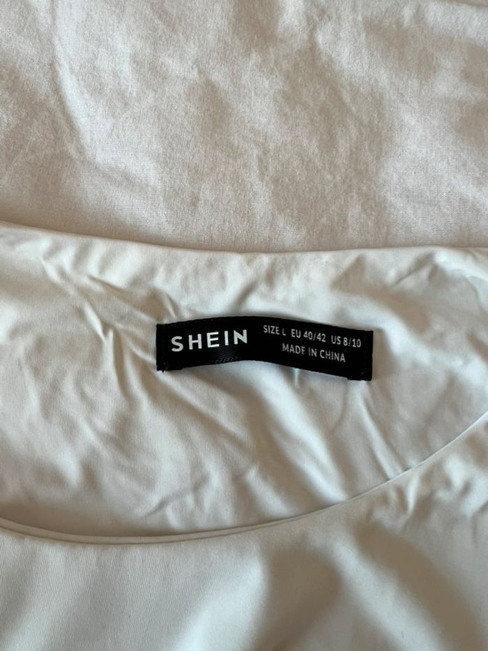 Body Blanc Sans Manches Shein 40/42 - photo numéro 3