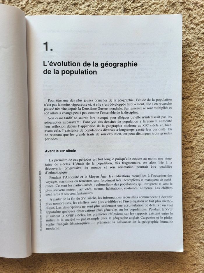 Livre Géographie de la population de Daniel Noin - ouvrage universitaire - photo numéro 7