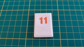 Tuile chiffre 11 onze orange pièce détachée L'original Rummikub chiffres M&M Ventures 2014 #E31