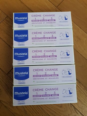 Crème de change Mustela 1 2 3, 100mL x 5 tubes