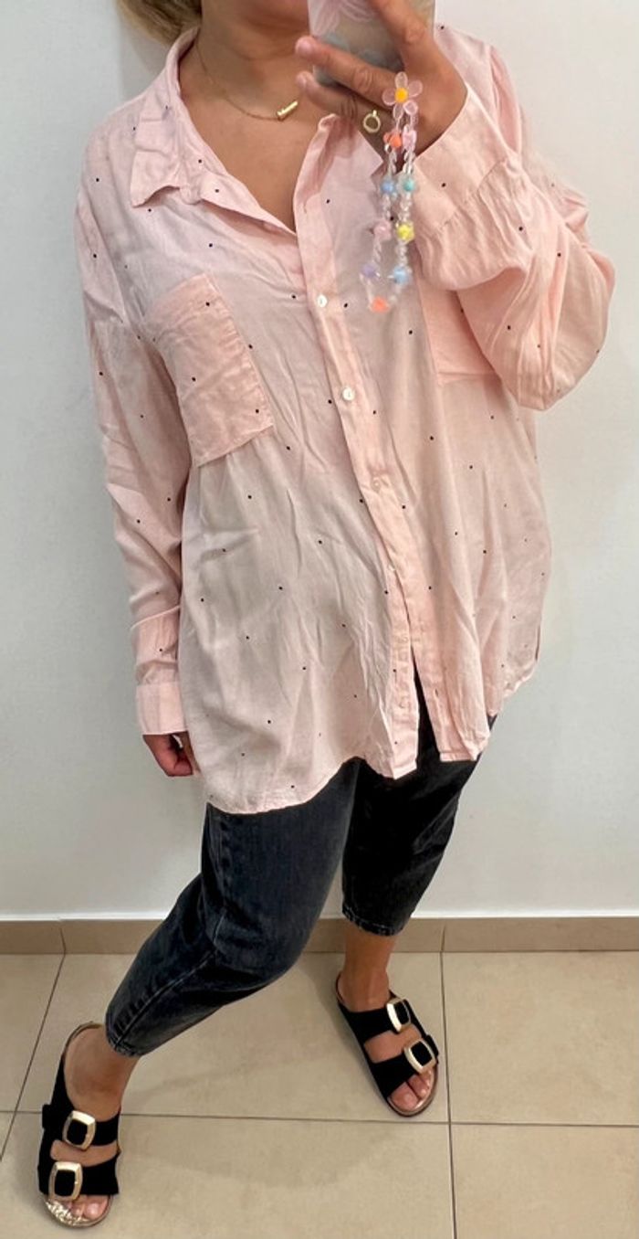 🌺Chemise à pois fluide  ample Taille 2XL - photo numéro 5