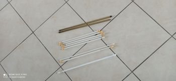 Lot de 10 barres à rideaux