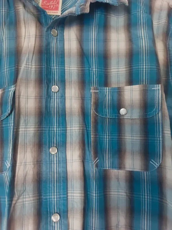 Chemise à carreaux manches longues - photo numéro 3