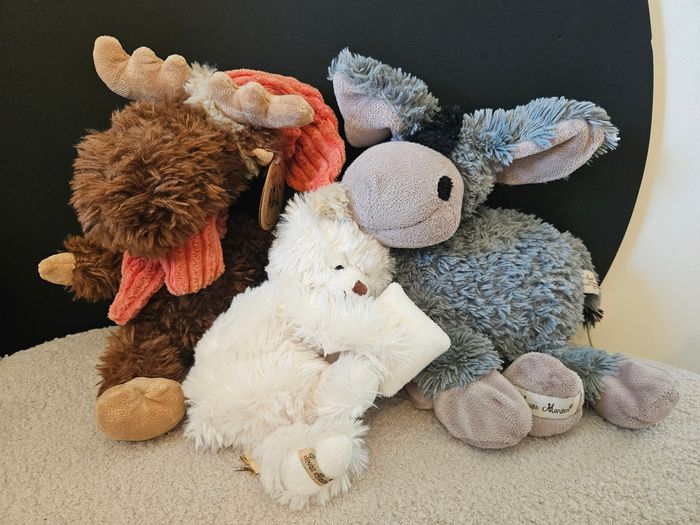 Lot de 3 peluches Louise Mansen
