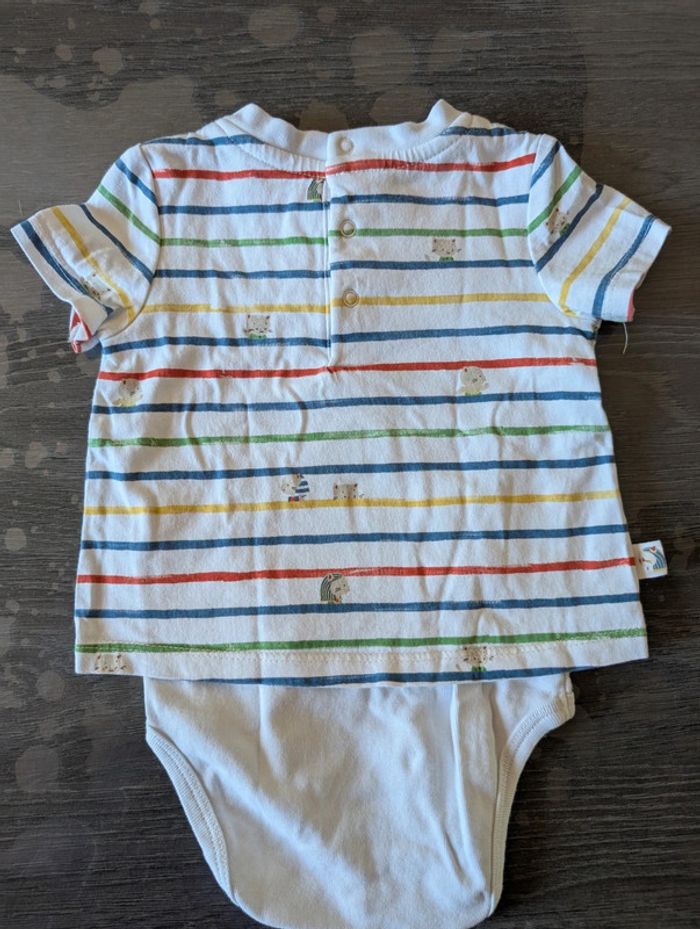 T-shirt manches courtes body intégré - photo numéro 3