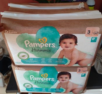 Lot de 168 couches Pampers harmonie t3
