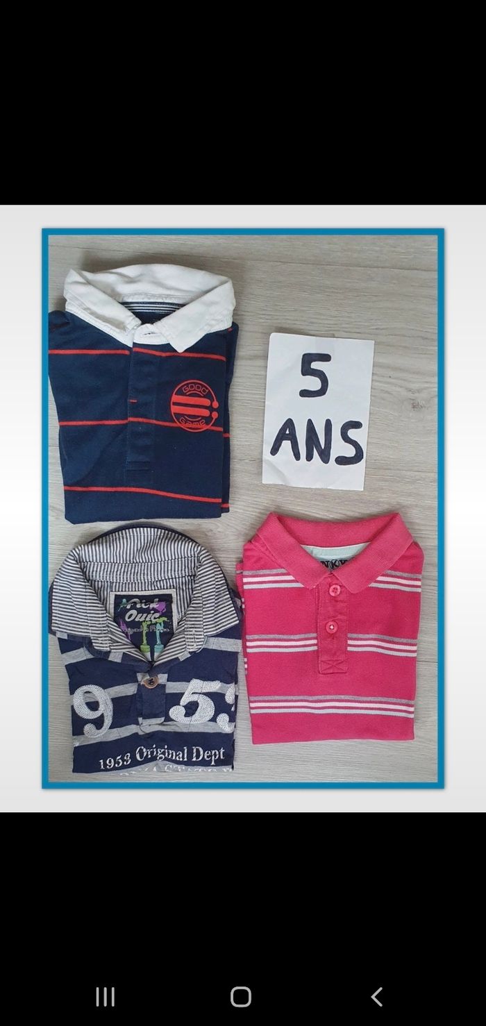 Lot polo 5ans garçon