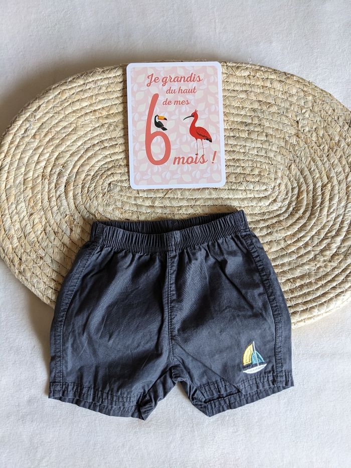 Ensemble short et tee shirt - 6 mois - photo numéro 2