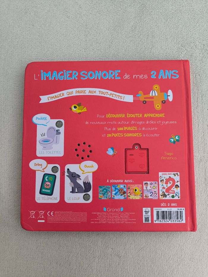 Livre L'imagier sonore de mes 2 ans Gründ - photo numéro 3