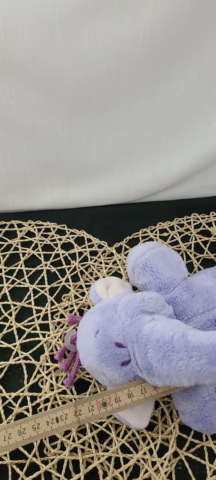 Doudou Eléphant mauve éléphant  Lumpy Winnie Disney Nicotoy - photo numéro 3