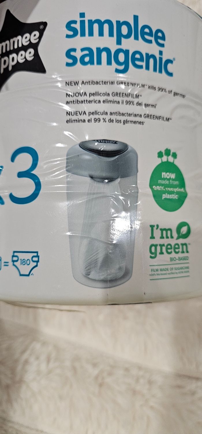 Lot de 3 recharges originales Simplee Sangenic Tommee Tippee neufs - photo numéro 4