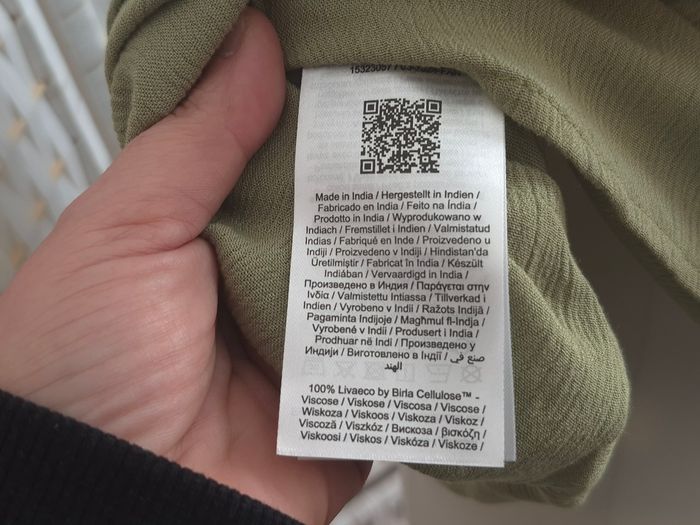 🐚 joli top caraco vert sauge brodé coquillages ONLY femme TM / 38 - photo numéro 9