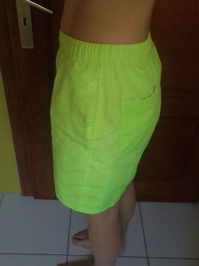 Short de bain femme jaune fluo - photo numéro 3