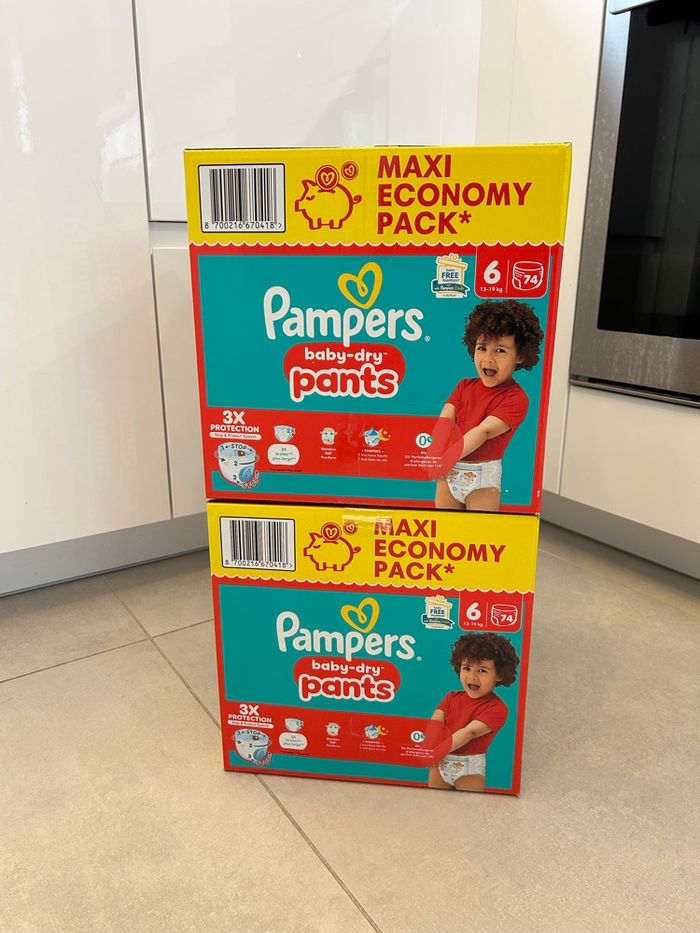 148 Couches Pampers Pants Baby Dry Taille 6 - photo numéro 3