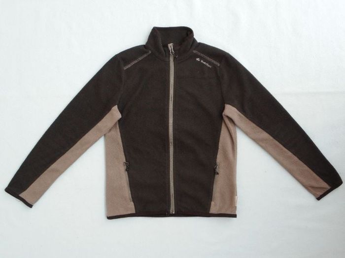 Veste polaire noire et grise - Quechua - 10 ans