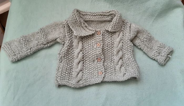 Gilet en laine 0-1-2 mois fille - photo numéro 2