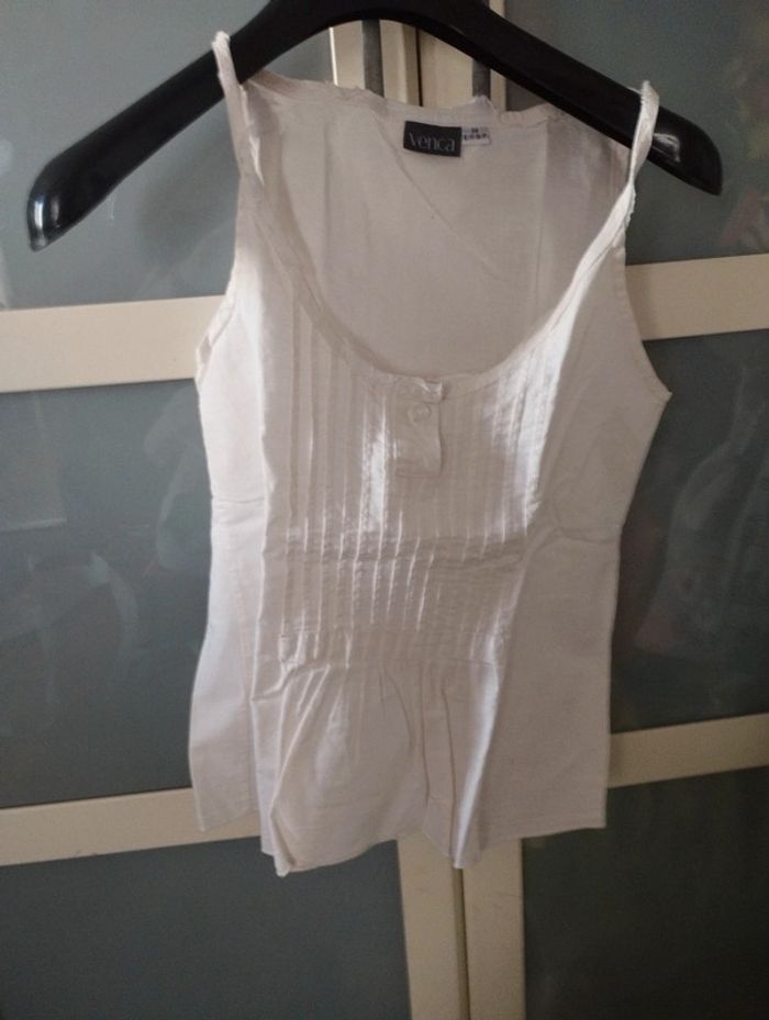 Top plissé avec boutons