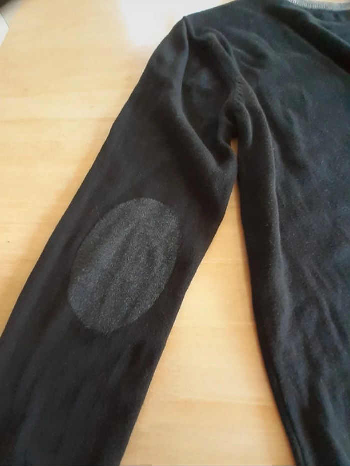 Pull léger en coton couleur gris et noir - photo numéro 2