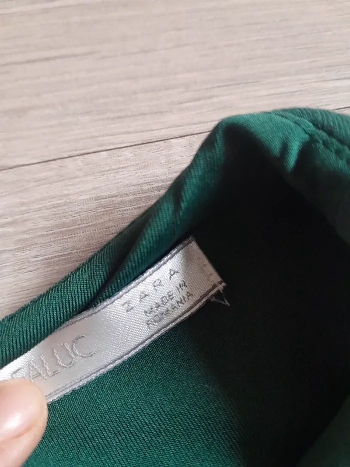 Robe vert émeraude zara - photo numéro 4