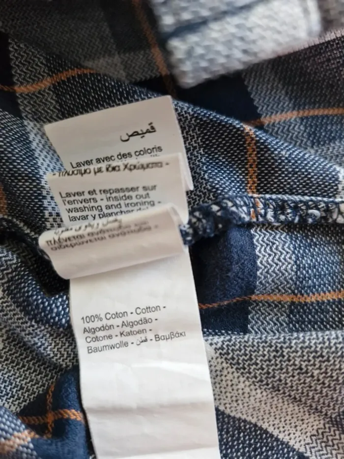 Chemise manches longues garçon 3 ans Orchestra bleu marine coton - photo numéro 3