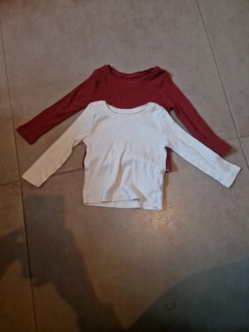 3 Tee shirt manches longues 12/18 mois
