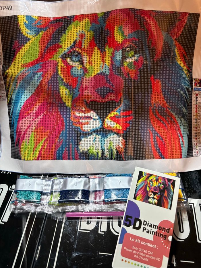 Diamond painting lion 30*40cm neuf - photo numéro 4