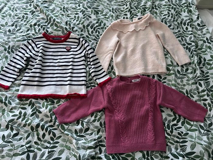 Lot de 3 pull fille 24 mois