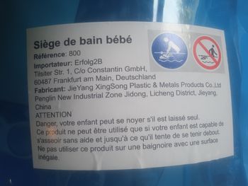 Siege de bain bébé bleu