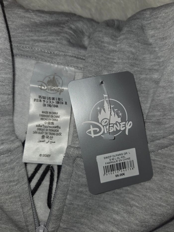 Sweat zip à capuche logo ©️ Disneyland Paris taille L +1 goodies Disney 🎁 offert - photo numéro 2