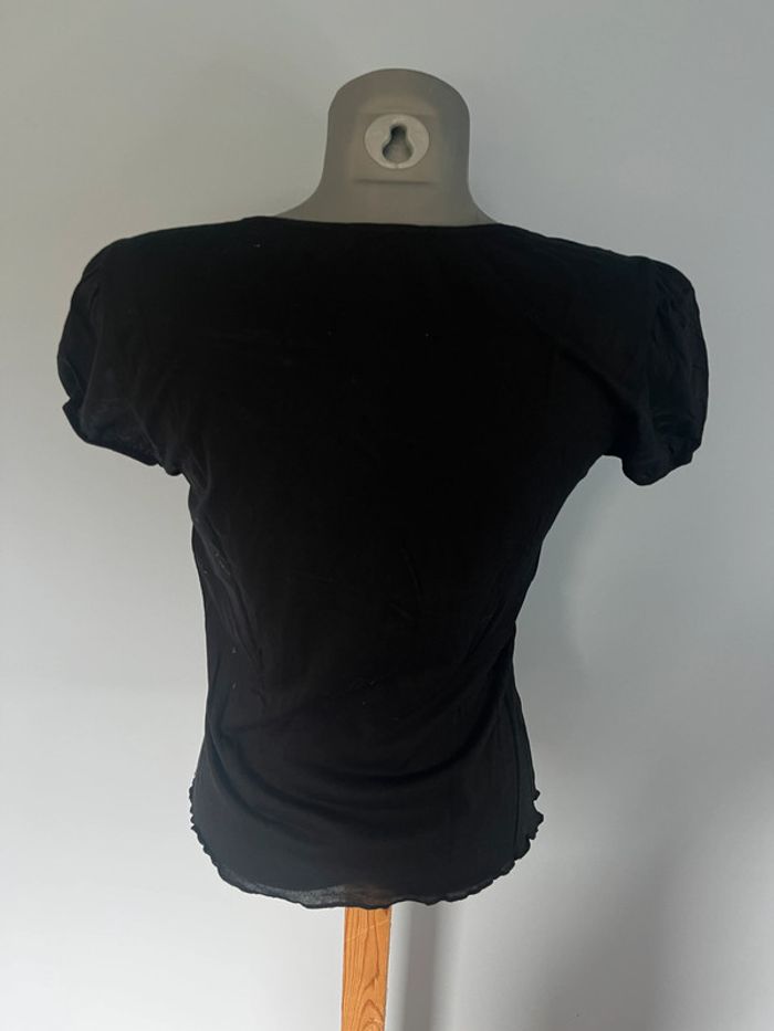 T-shirt noir transparent Louise Della - Taille 2 (38/40) - photo numéro 4