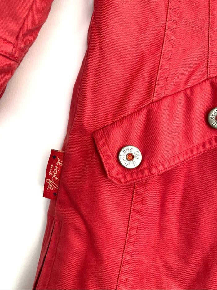 Trench fille rouge « Il était une fée « 24 mois - photo numéro 4