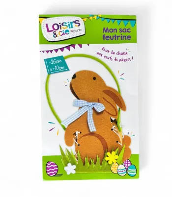 Sac feutrine à créer Lapin – Loisirs & Cie Roland - 26 x 10 cm Neuf