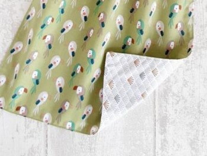 Coupons tissus coton motif TOUCAN– Bio - Neuf - photo numéro 6