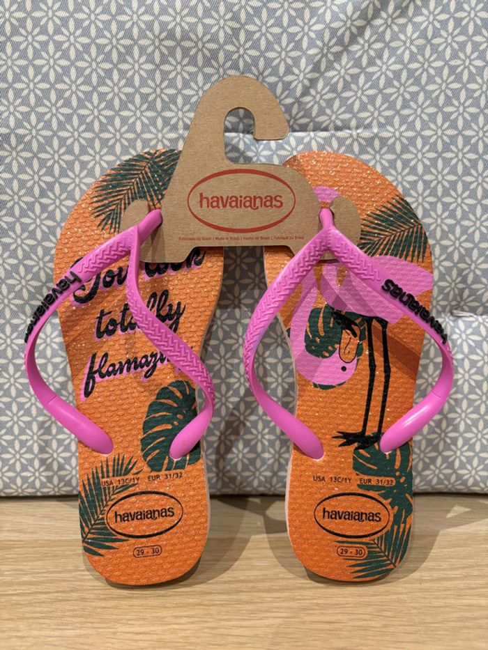 Paire de Claquettes "Flamant Rose" Pointure 31 / 32