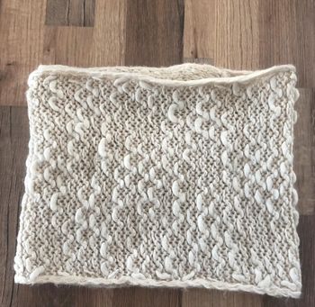 Tour du cou/écharpe en laine couleur crème