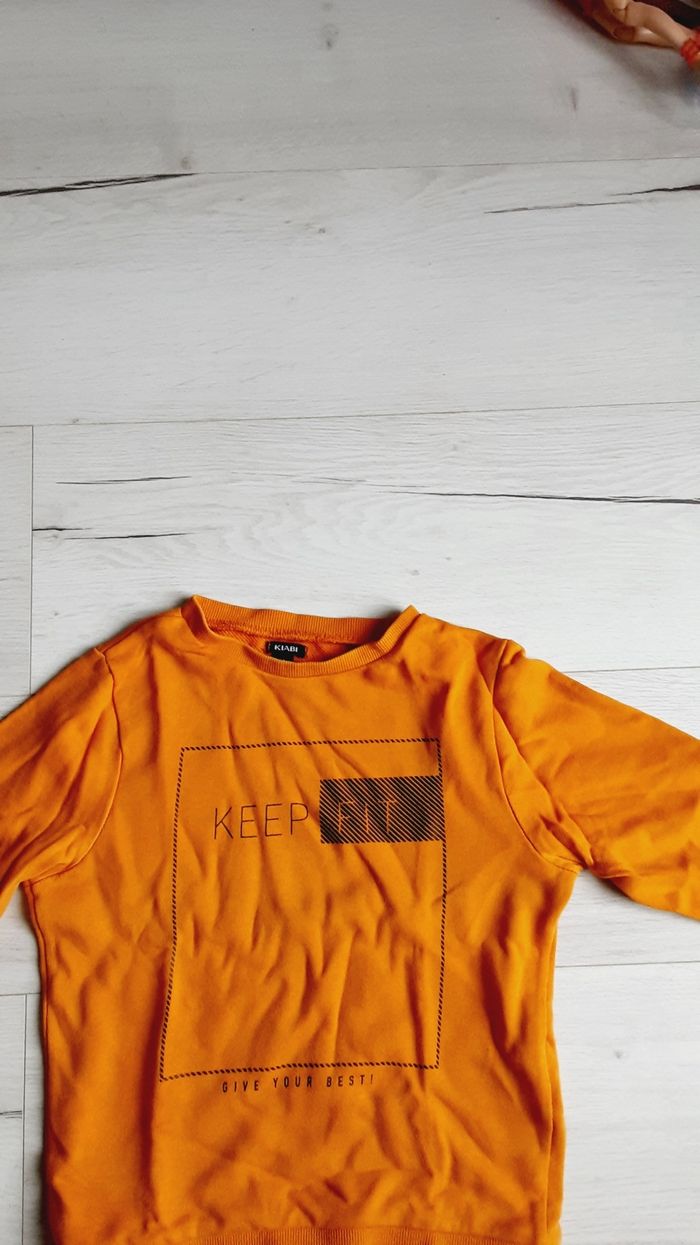Vêtement garçon pull orange Kiabi 6 ans - photo numéro 2