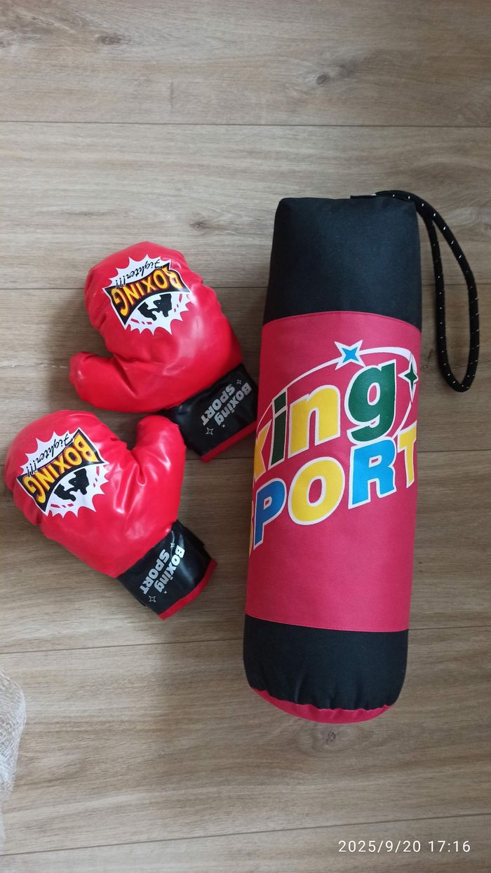 Boxe petit sac de frappe et gants