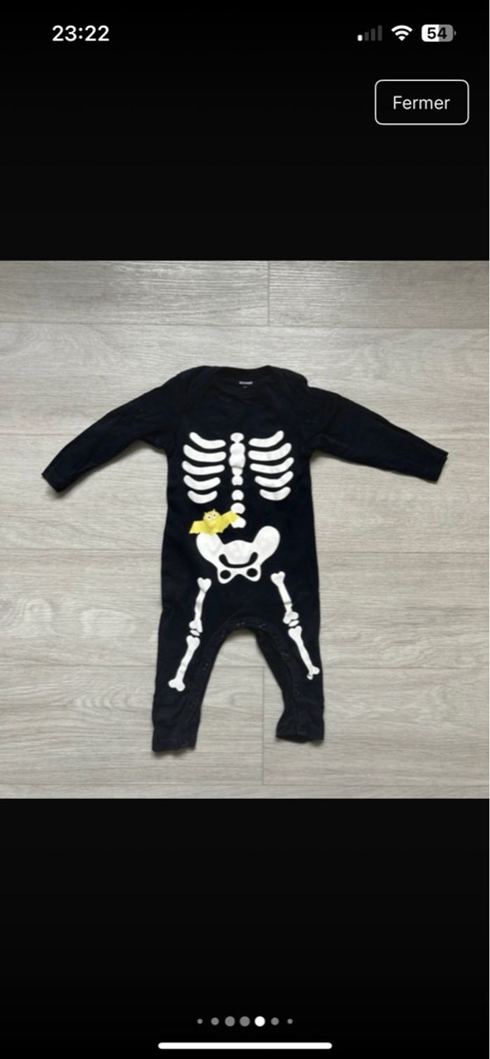 Pyjama squelette 9 mois idéal Halloween