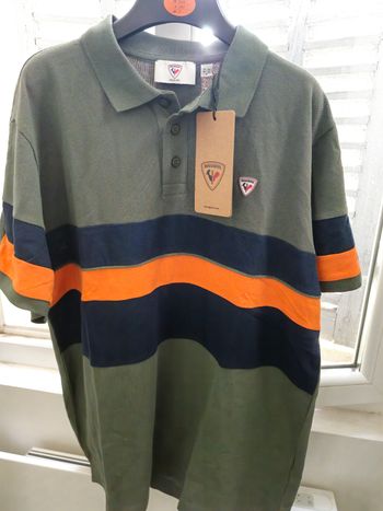 Polo Rossignol homme XL neuf avec étiquettes kaki sport chic
