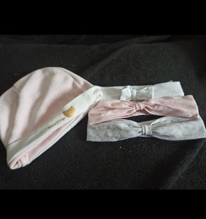 Bonnet + bandeau taille 3M