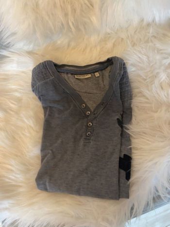 T-shirt longue manche gris