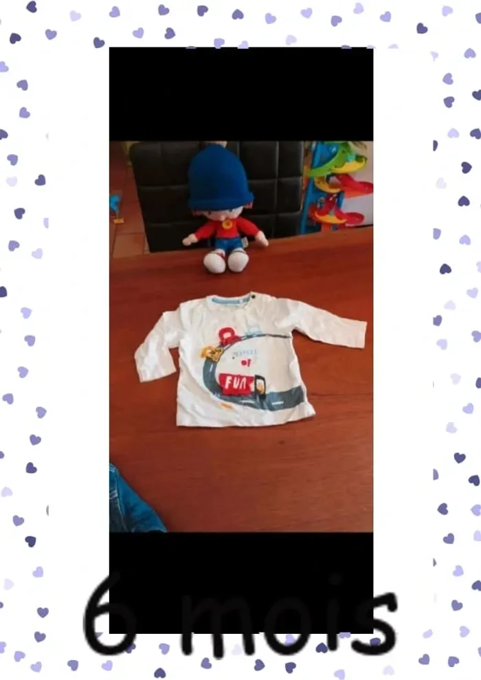 Lot de tee shirt manches longues 9 mois - photo numéro 4